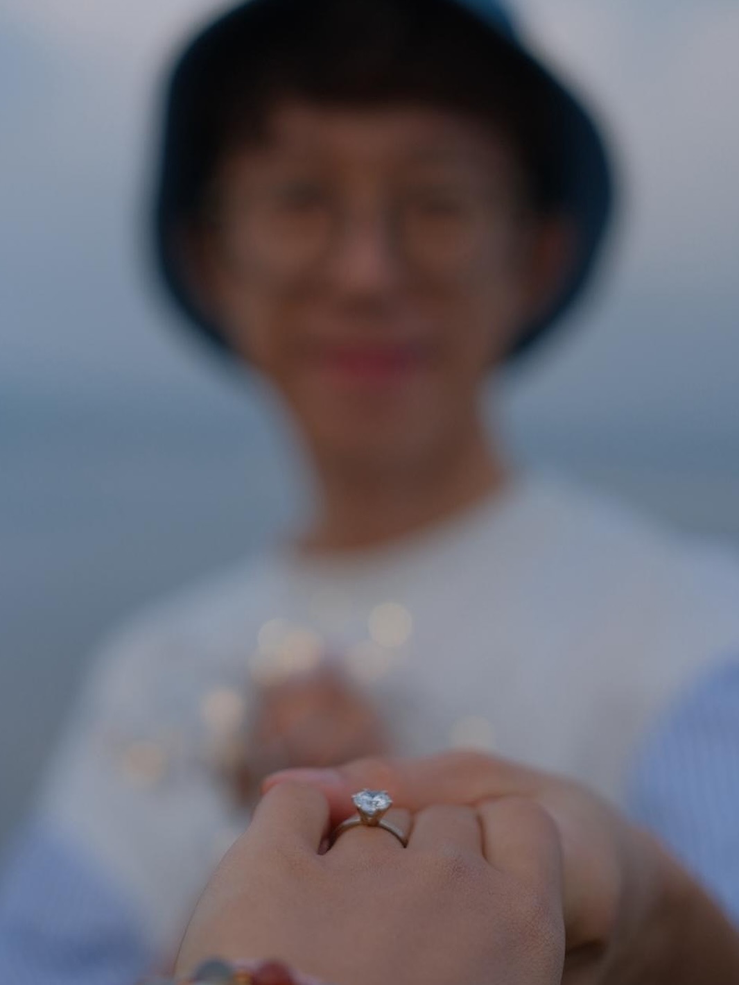 A handmade engagement ring from the Mount Fuji proposal story